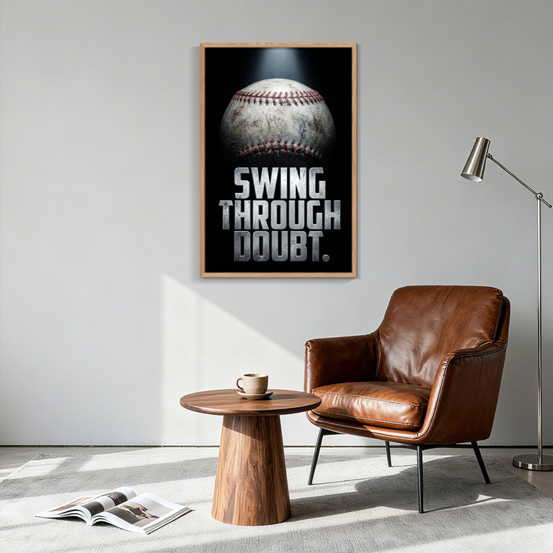 Baseball Motivation, reproduction d'art sur toile, ensemble de 1, Natural, 48"H x 36"W