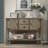 Alcimon Retro Wood Sideboard | 2 Drawers, 2 Cabinets & Bottom Shelf for Dining/Living Room-35251822
