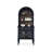 Retro Black Manufactured Wood China Cabinet