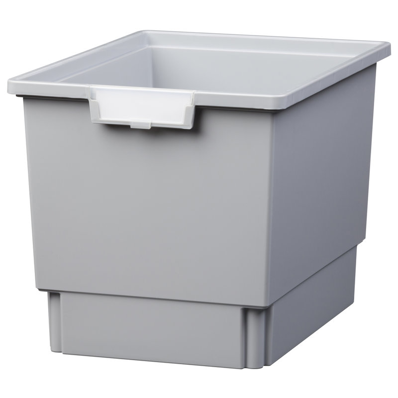 Rebrilliant Plastic Decorative Bin, Light Gray