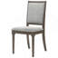 Chaise d'appoint rembourrée brun foncé (ensemble de 2)
