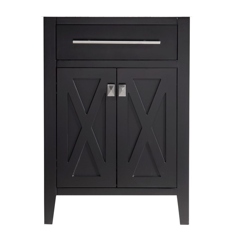 Vitiello Single Bathroom Vanity Base Only, Espresso