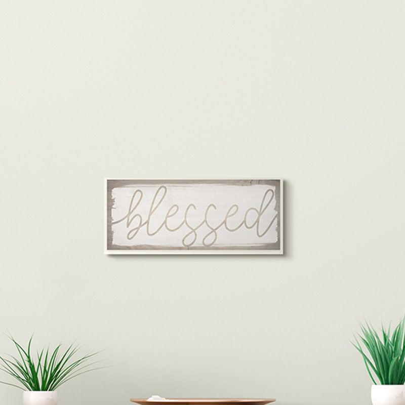 Reproduction d’art textuel à motif de grain de bois charming, Plaque murale, H 17 po x l 7 po x P 1,5 po