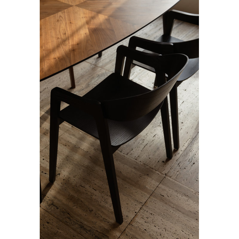 Westlake Solid Wood Arm Chair, Black