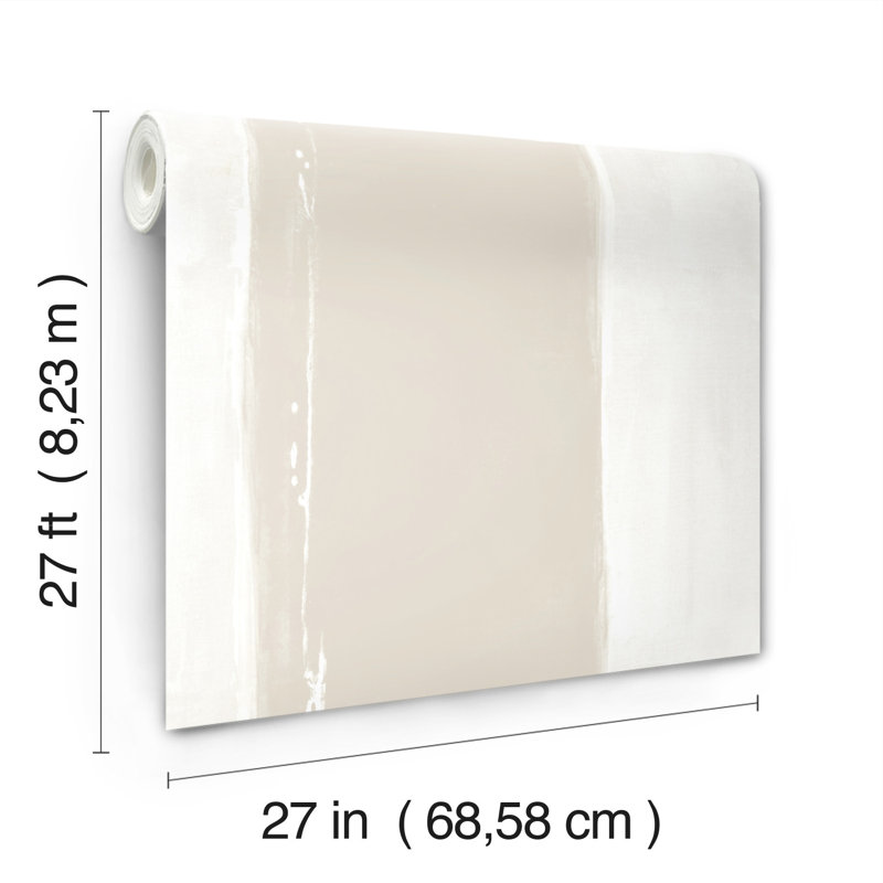 Striped Wallpaper Double Roll, Natural