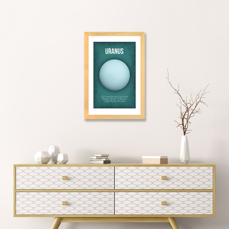 Décoration murale pour enfants Uranus, H 26 po x l 18 po x 1,5 po, Toile tendue