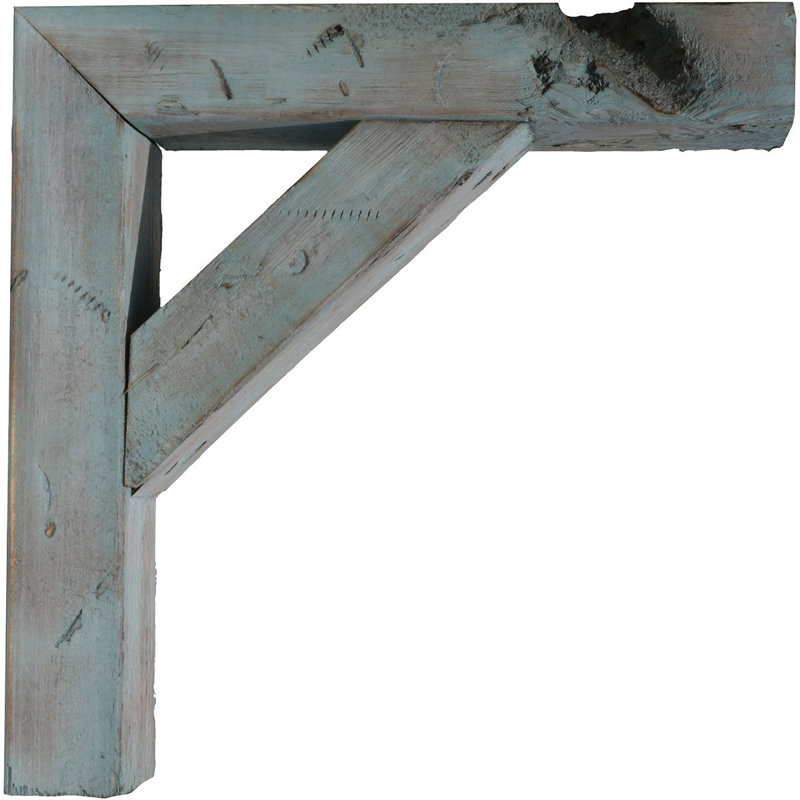 Support de style campagne rétro l 3 1/2 po x P 8 po x H 12 po, collection Barnwood Decor, bleu bois flottant (paquet de 6)