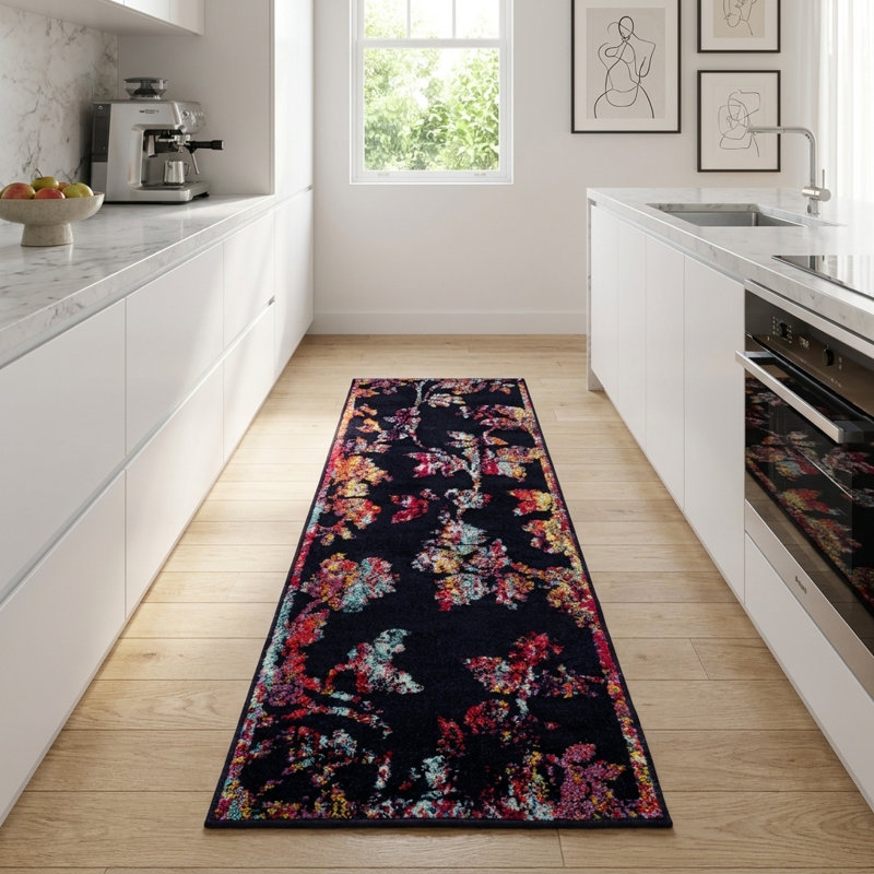 Latitude Run® Column Nikica Rug White and Silver, Rectangle 9' x 12'