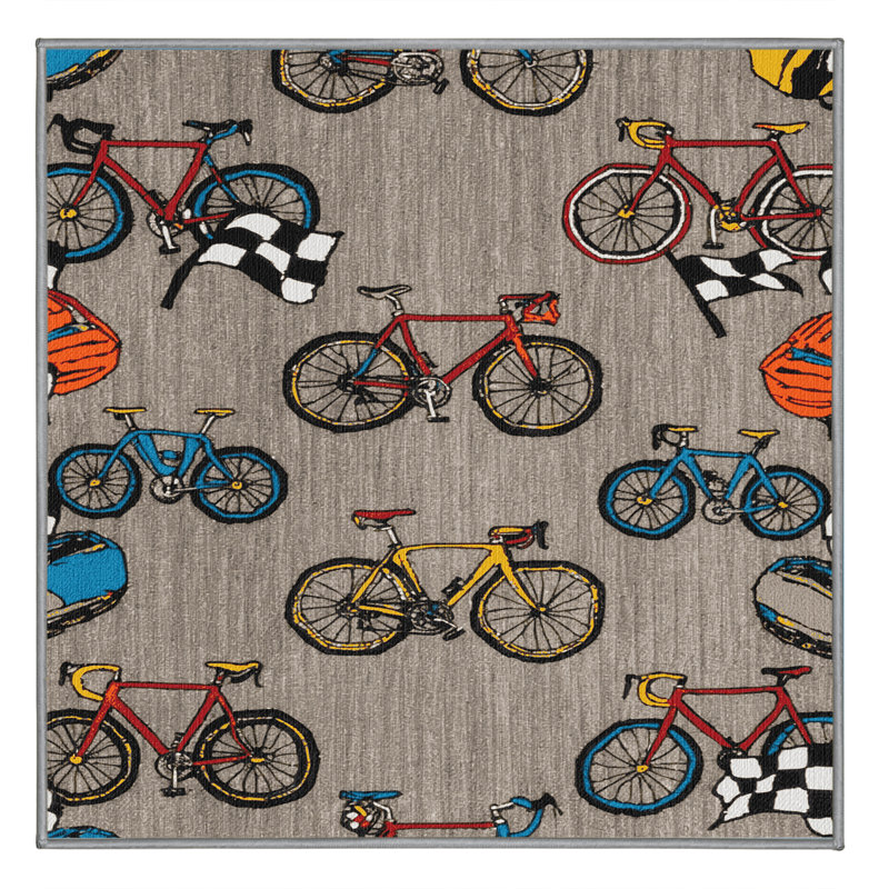 Tapis lavable pour vélo, Carré 6 pi