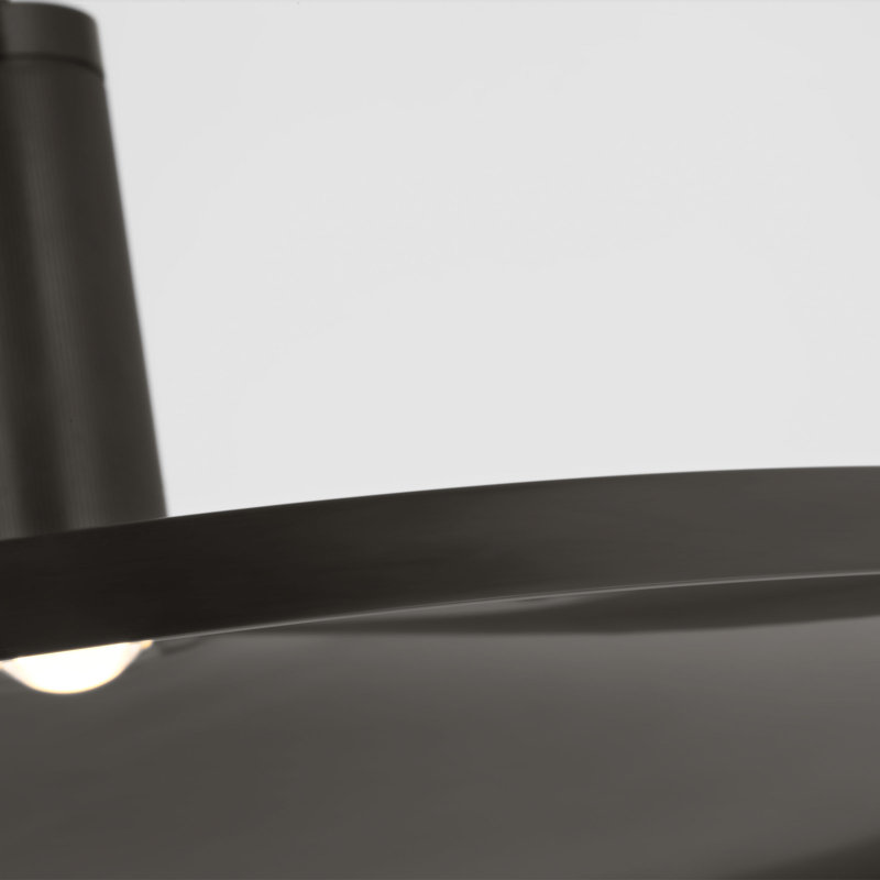 Saucer Direct 1 - Light LED Pendant, Bronze and Darkened Brass