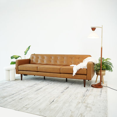 Louane Genuine Leather Square Arm Sofa