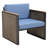 Outdoor Patio Metal Armchair With Cushions-119342292