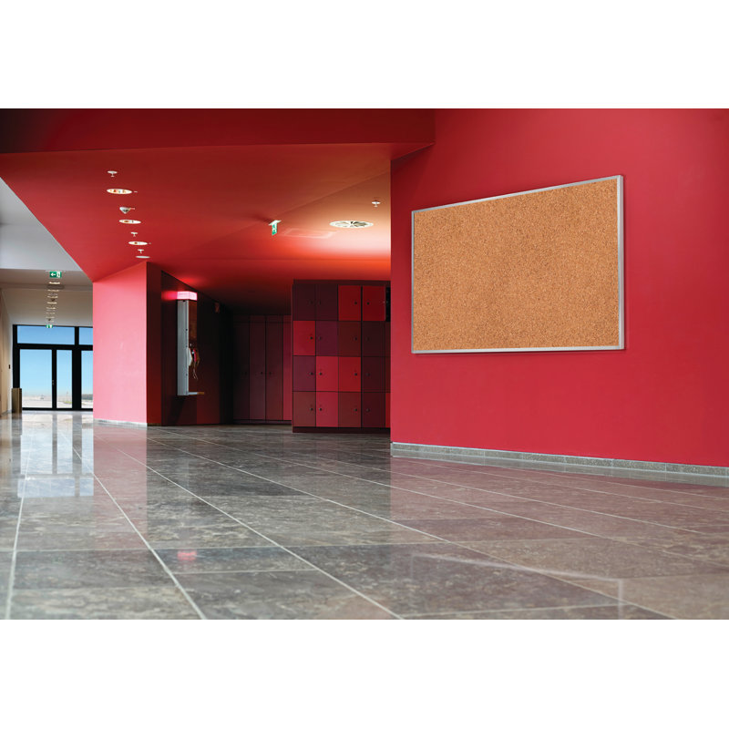Wall Cork Bulletin Board, 48.5" H x 48.5" W x 0.57" D