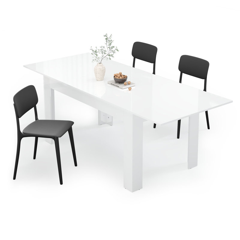 Rhu Extendable Pine Dining Table, 30.4'' H x 86.6'' W x 35.4'' D, Natural Wood
