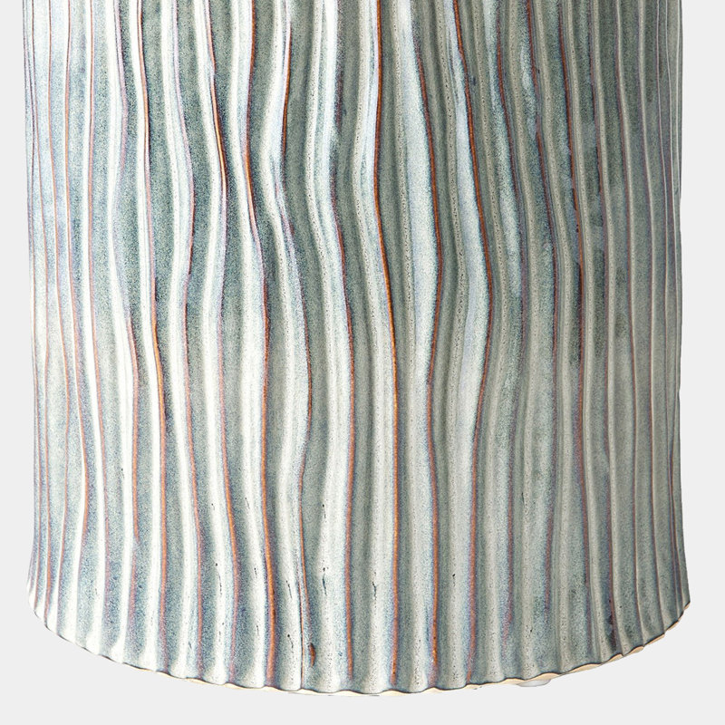 Texture Wave Stool Shiny Gray