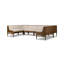 Priscilla Dining Banquette U Shape 129"-Crypton Wayfarer Snow
