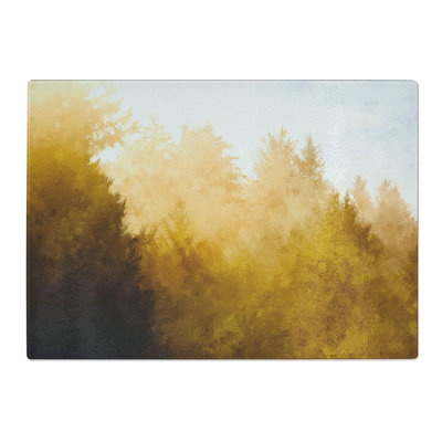 Tempered Glass Gold Forest Chopping Board