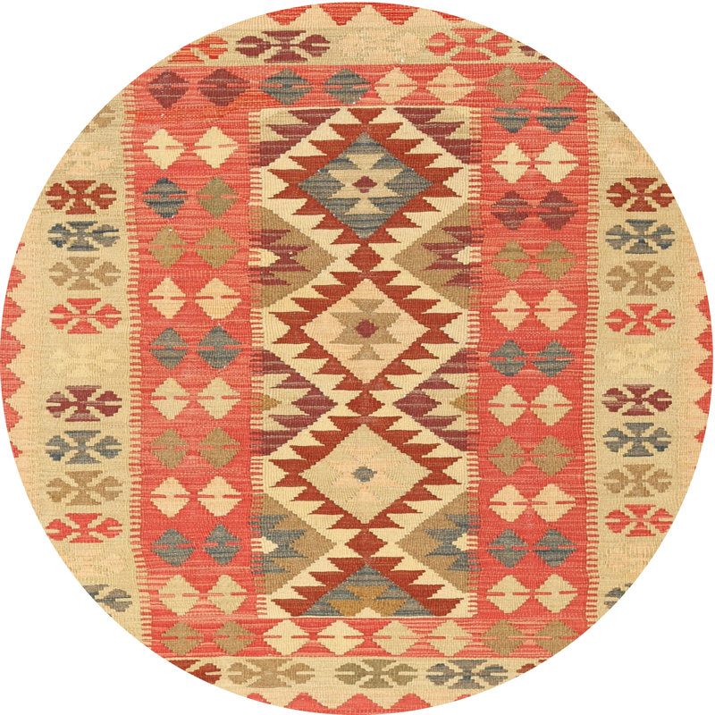 Alixs Oriental Indoor Rug, Round 6'