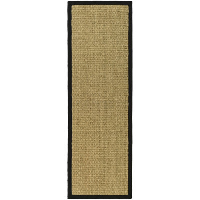 Natural Black Seagrass Rug