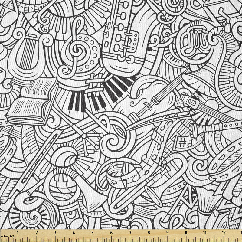 Decoda Outline Doodle with Musical Multi-Purpose Fabric