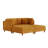Seemab 4 - Piece Upholstered Orange Corduroy Modular Sectional with Pillow Back and Removable Ottoman-2000931632