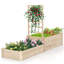 Lit de jardin surélevé 87 "avec base en treillis ouverte à 2 bacs pour patio