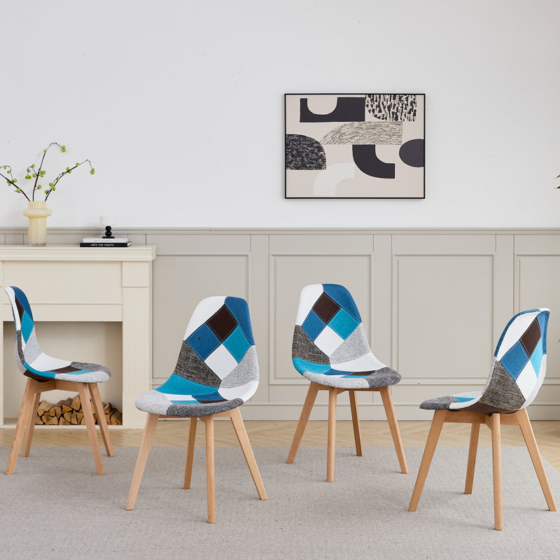Galvez Upholstered Dining Chair, Blue 