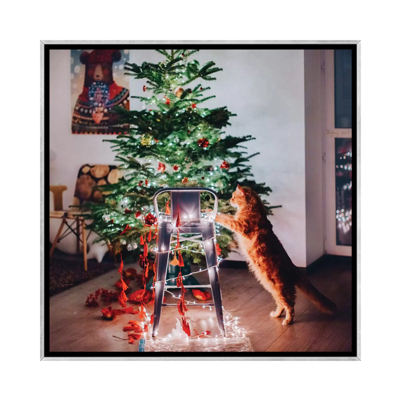 Impression « My Magic Helper II » par Hobopeeba, H 18 po x l 18 po x 1,5 po, Pas de tapis, Toile avec cadre argenté