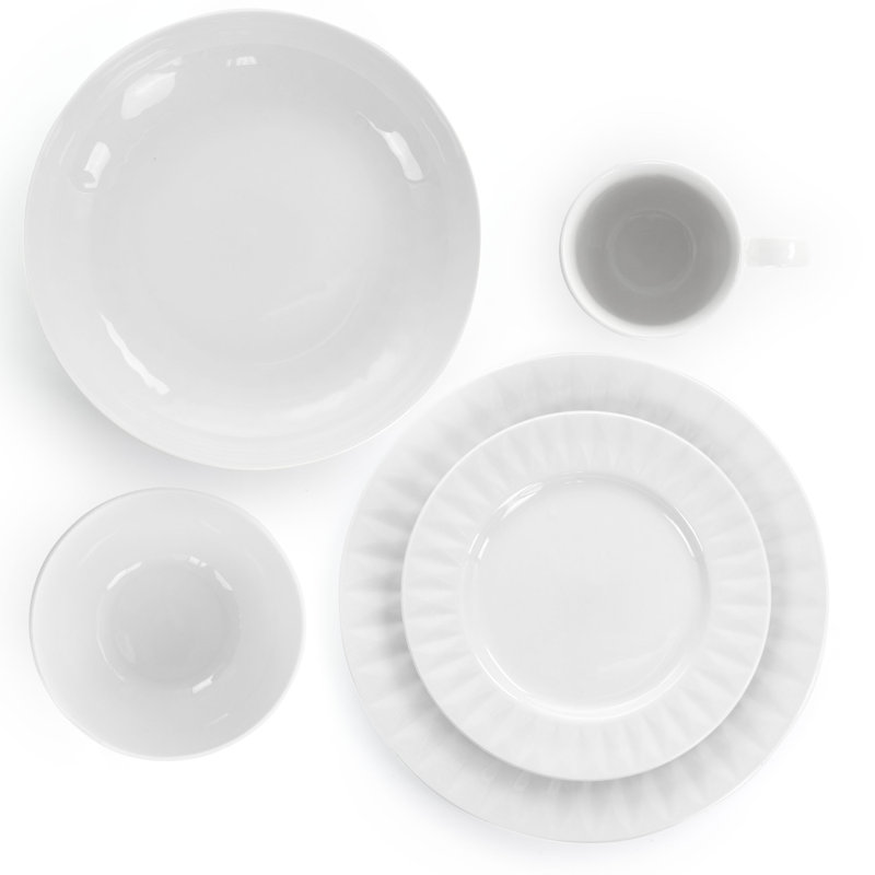 Orear Porcelain China Dinnerware Set 18 Piece - Service for 4