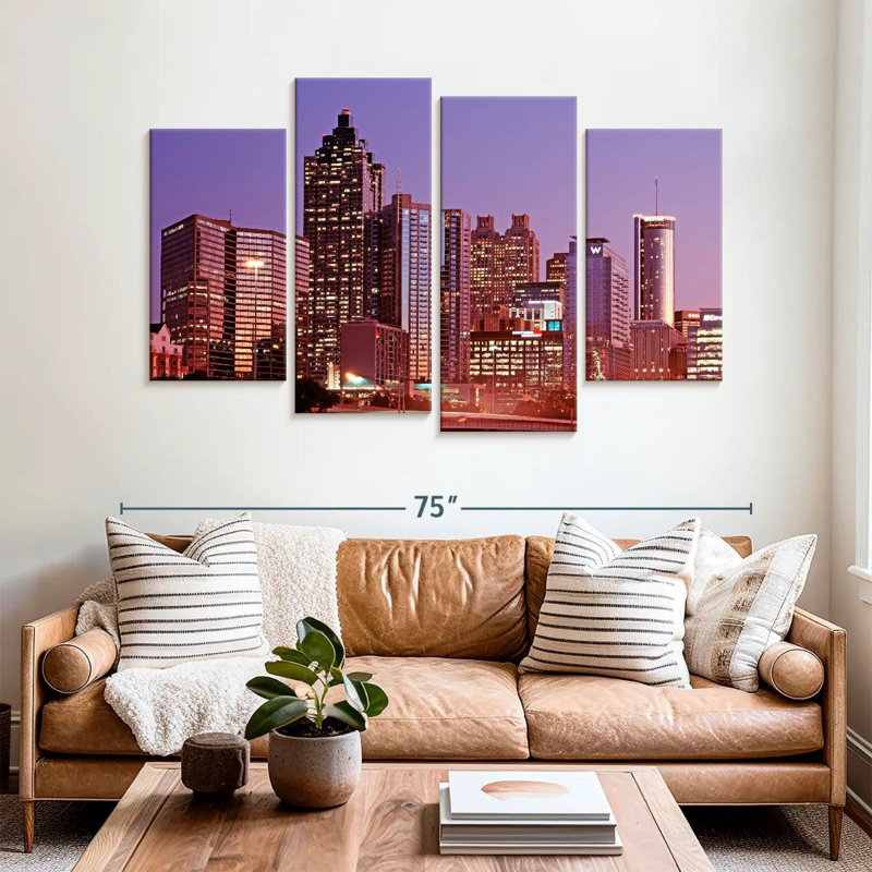 Crépuscule mauve Sireci d'Atlanta, H 42 po x l 68 po