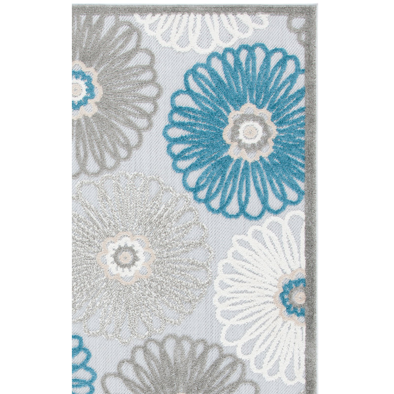 Josia Performance Floral Rug, Square 6'7"