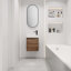 Petit meuble-lavabo flottant avec lavabo simple, convenant à une petite salle de bain