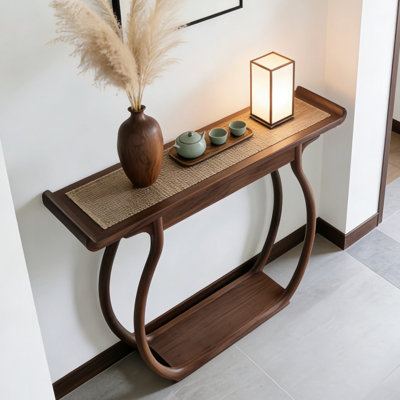 Console brune de style chinois moderne