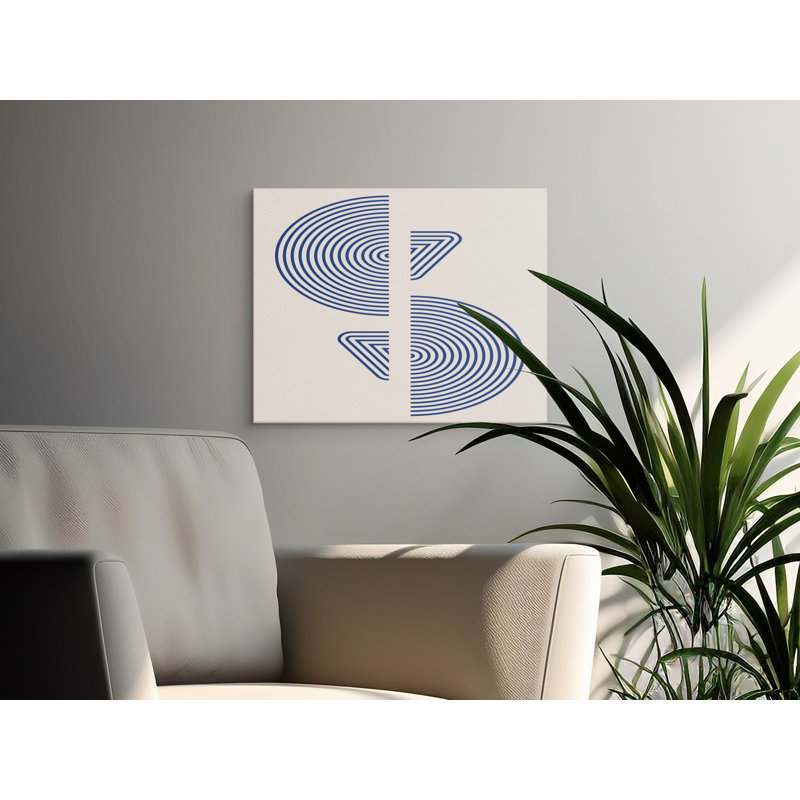Wrapped Canvas Print Set, Beige/Blue, 22.86 cm H x 30.48 cm W
