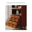 Bibliothèque haute en bois de frêne massif avec tiroirs de rangement-780024192
