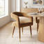Ensemble de salle à manger extensible Modern 47 "à 83" avec fauteuils rembourrés en velours-130066552-130066554