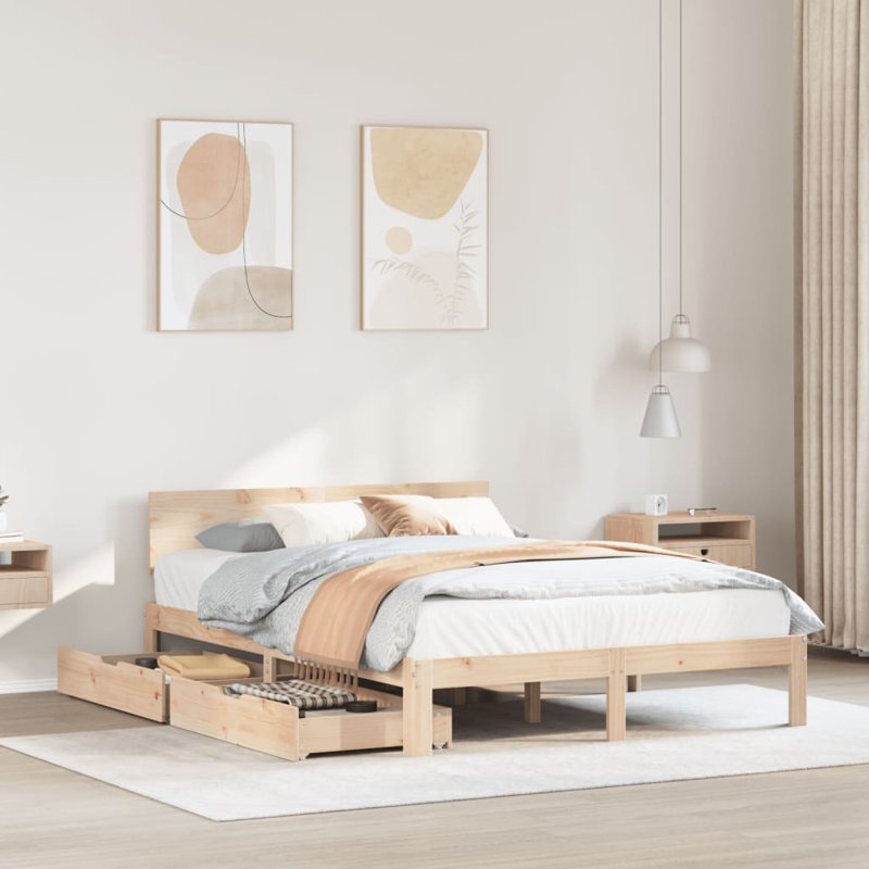Storage Bed, Brown, Small Double (4')