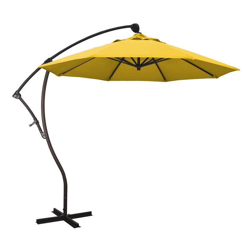 Parasol en porte-à-faux 9' Welwyn, Toile Sunbrella® jaune tournesol