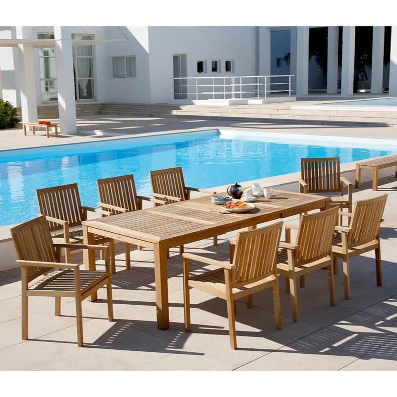 Linear Outdoor Teak Dining Table