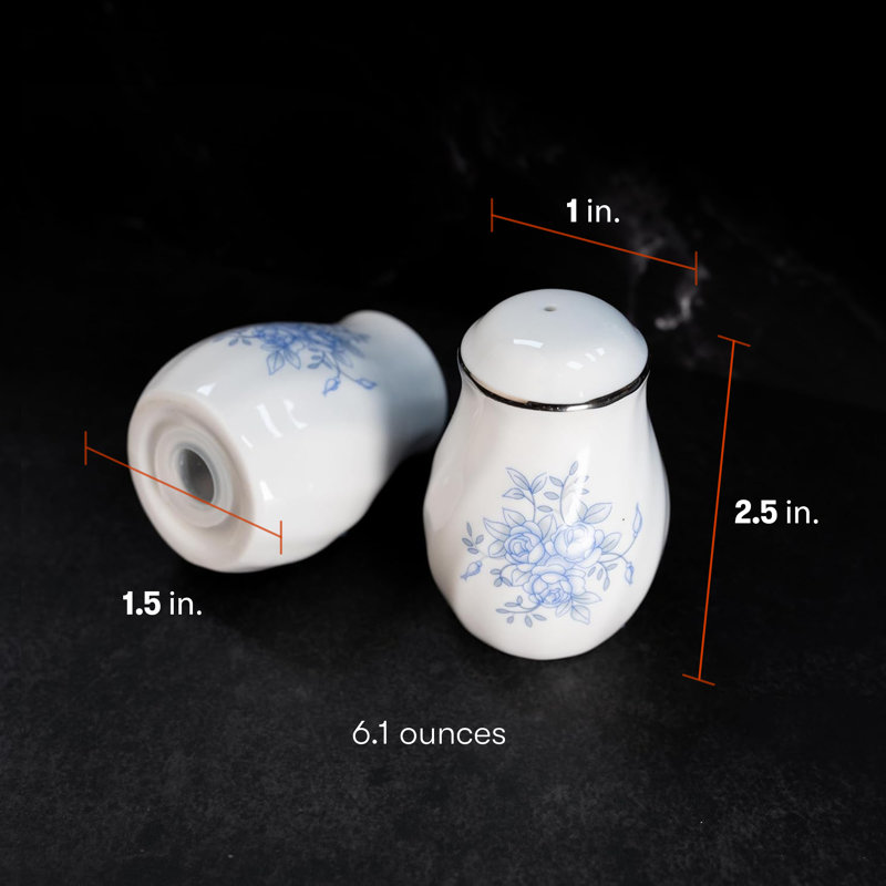 Ensemble salière et poivrière en porcelaine blanche Quiana