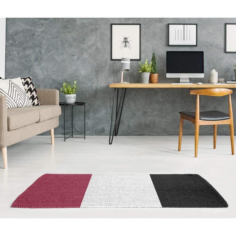 Tapis rouge/blanc de football arizona, Rectangle 5 pi x 7 pi, Oui