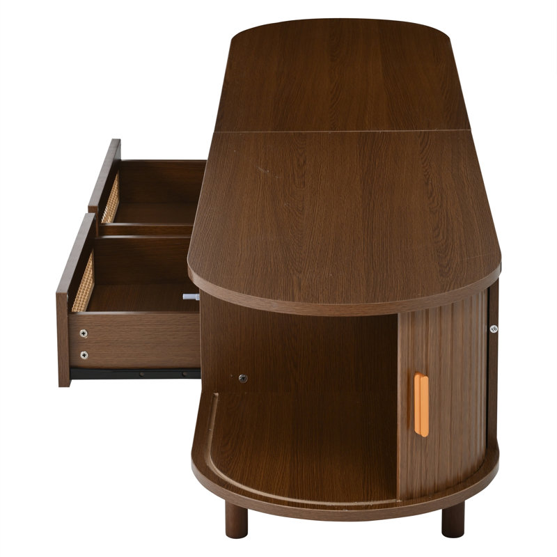 Unfinished TV Stand for TVs up to 70", Brown