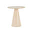 Table d'appoint d'appoint en teck avec plateau en marbre beige