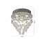 Plafonnier encastré en cristal 4 lumières Transitional-112910342