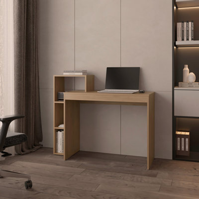 Bureau d'ordinateur avec rangement ouvert Salomé