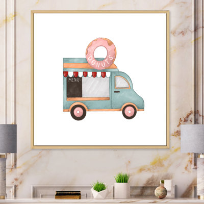 Art rétro sur toile, Donut Van Kiosk