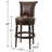 Ted Swivel Upholstered Counter Stool with Solid Wood Frame-2110752441-2110752436