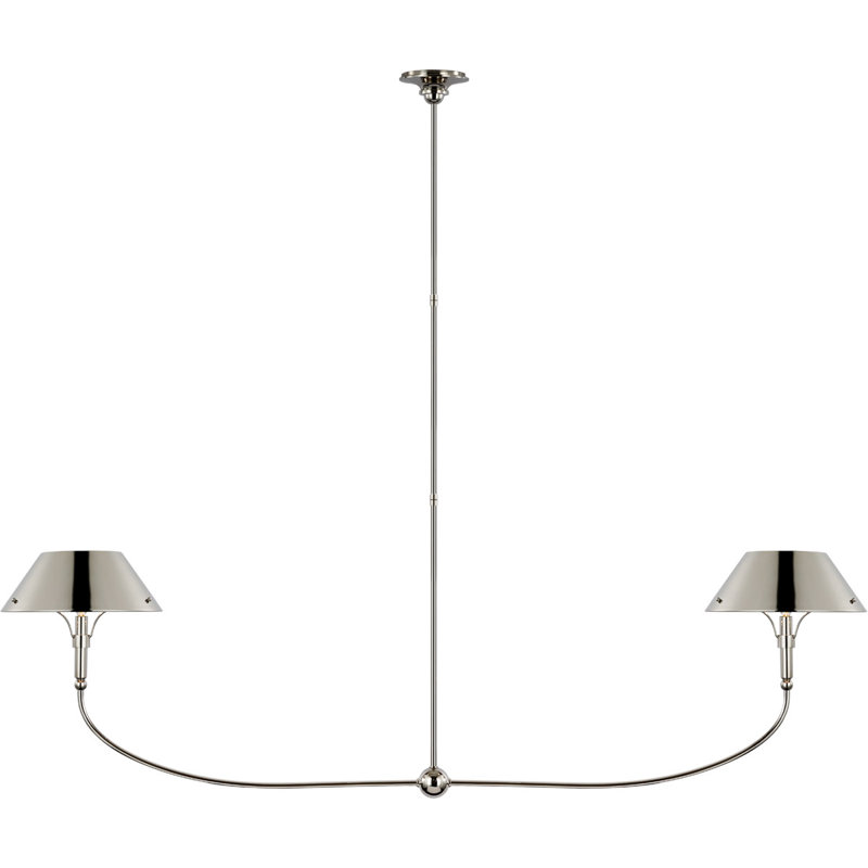 Thomas O'Brien Turlington XL Linear Chandelier, Polished Nickel, Sliver