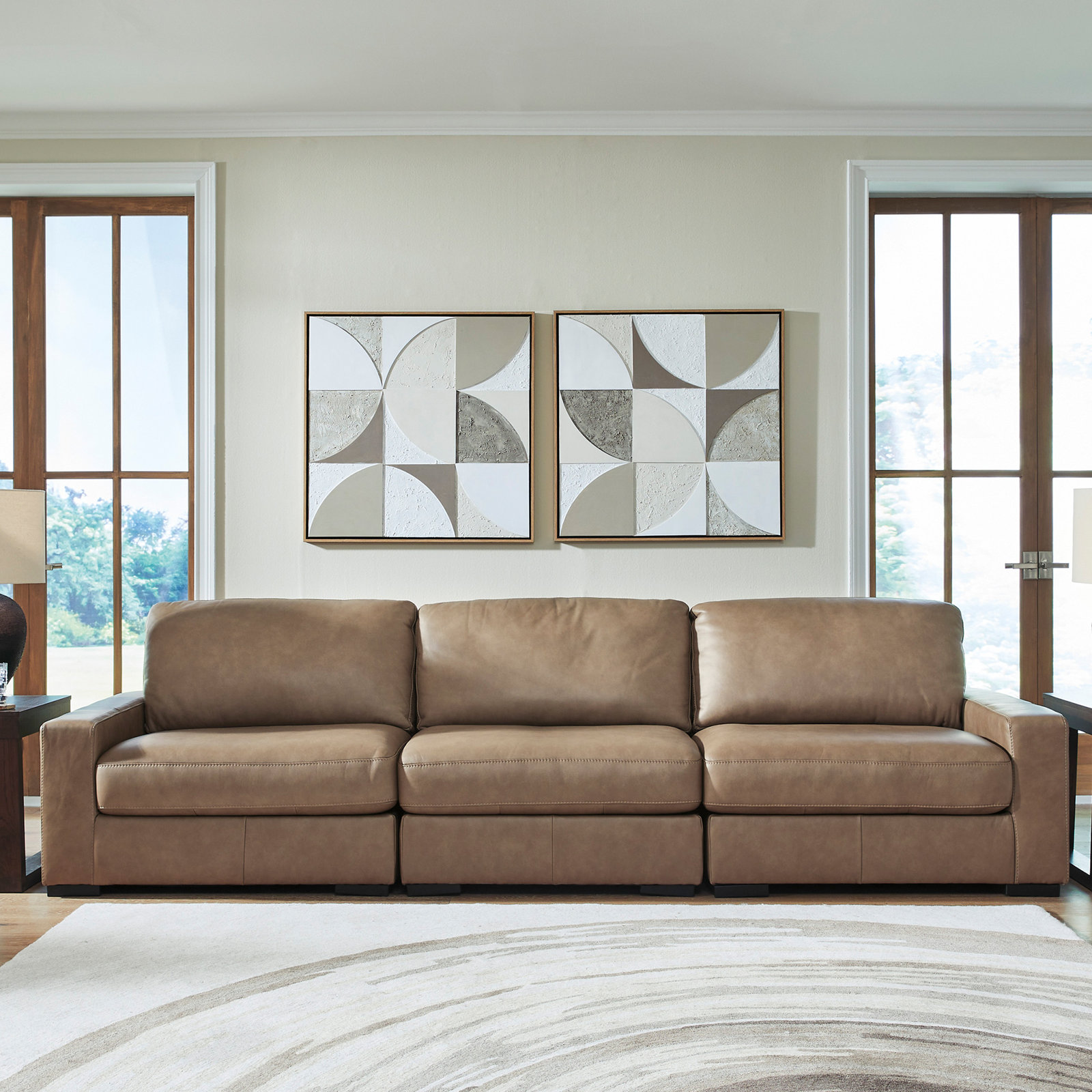 Aberdeen 3-Piece Modular Sofa, Brown