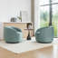 Fauteuil demi-tonneau pivotant en velours Arrun-32197396